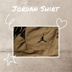 Air Jordan | Men Small | Tan | Plaid | Graphic Tee | Beige | Basketball | Shirt
